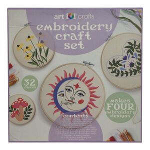 Art 101 Embroidery Craft Set, 32 Pieces